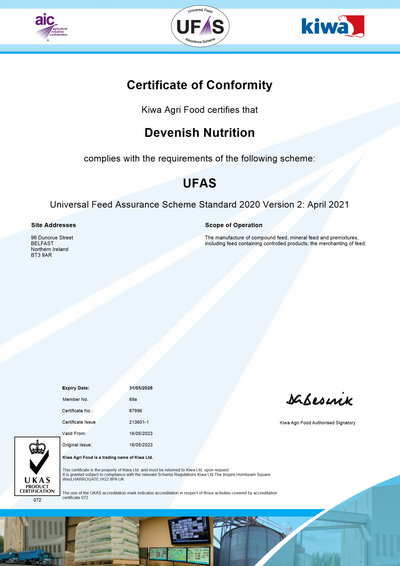 Belfast UFAS Cert