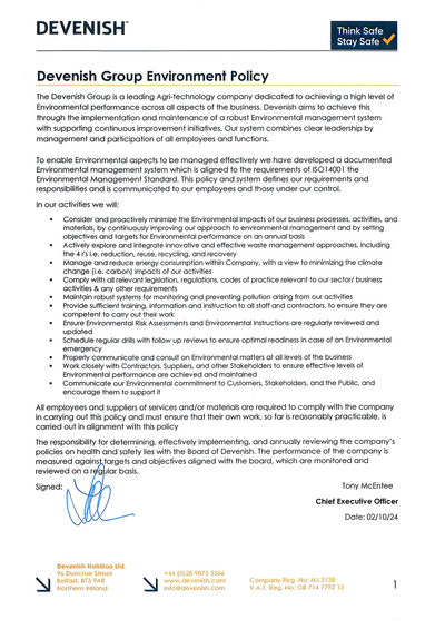 Environmental Policy