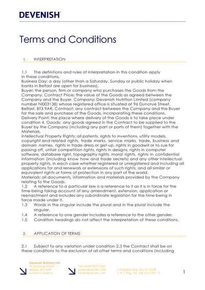 Terms and Conditions